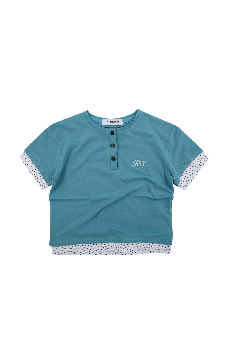 P:ReinSein（レインセイン）の「ブルースターレイヤードヘンリー半袖Tシャツ ☆（トップス）」