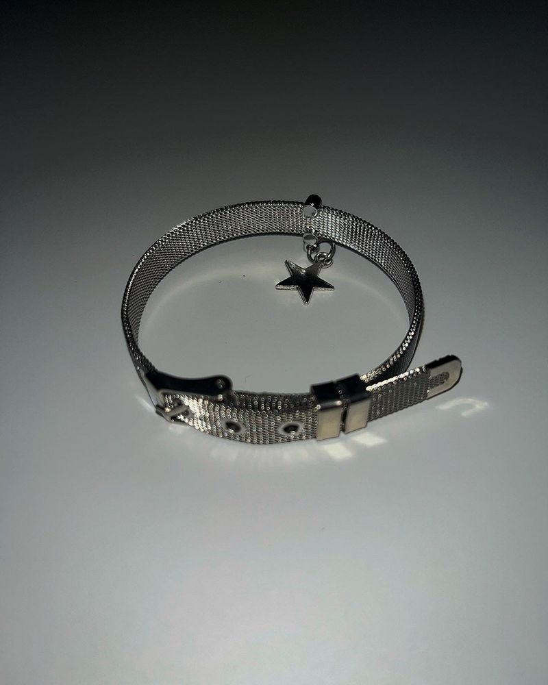 [aespa Giselle/Verivery Kangmin/Sevenus Heejae/YENA] Silver star belt bracelet
