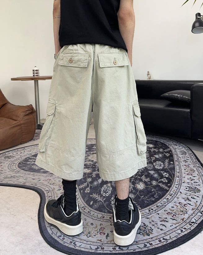 Elder Washed Cargo Bermuda Pants