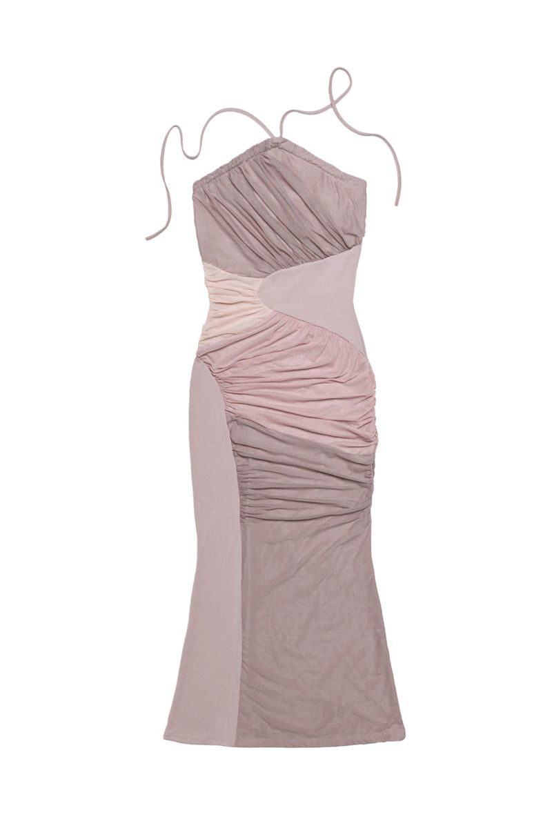 DARLING, YOU ARE BAD（YOU ARE BAD）の「SHIRRING HALTERNECK DRESS #NUDE（Dresses）」