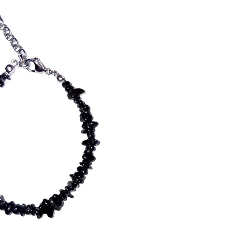 mini gemstone bracelet (black)