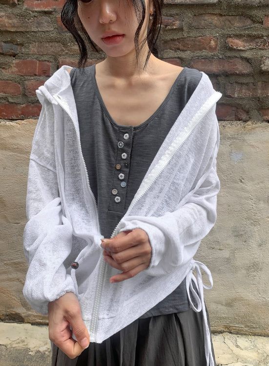 Libe Vintage Button Layered Sleeveless