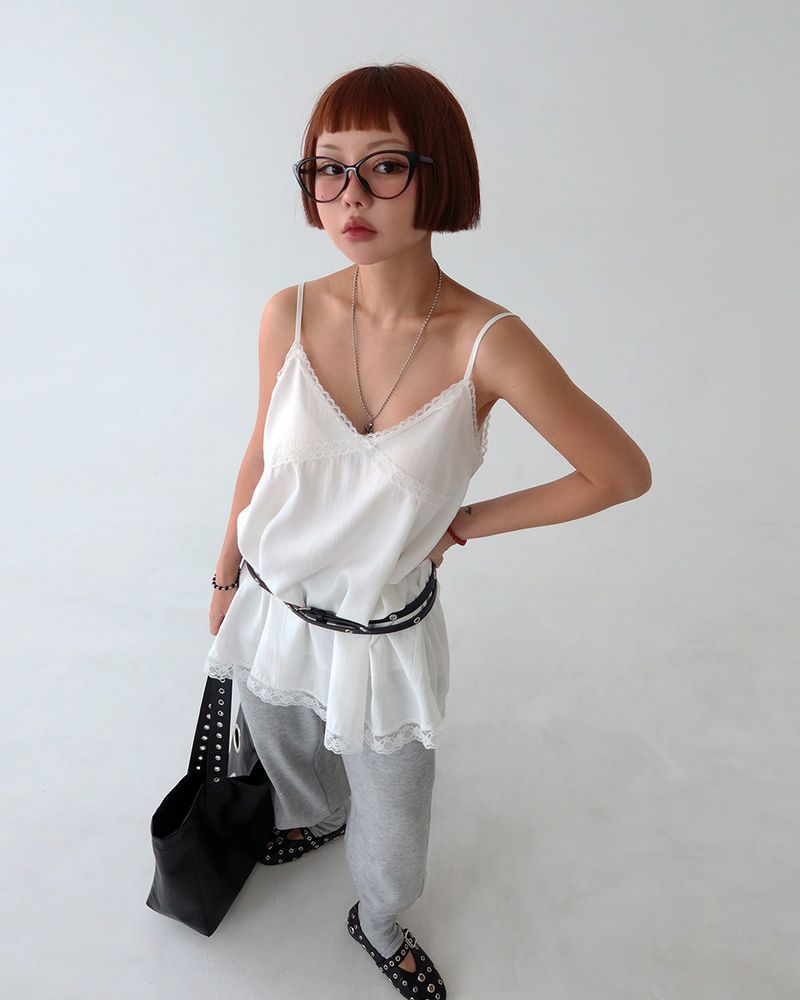 LABO Lace Bustier Long Blouse & Mini Dress