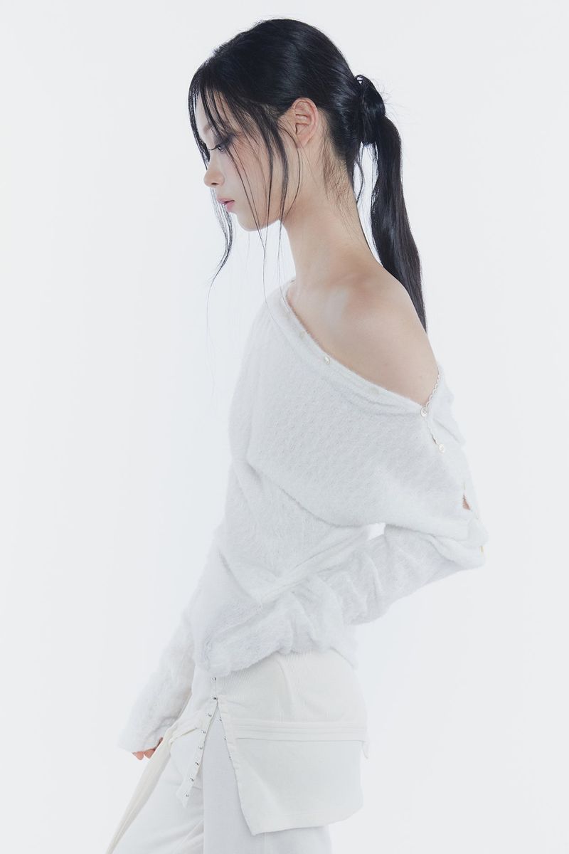 RUBY HOOK LAYERED PANTS cream