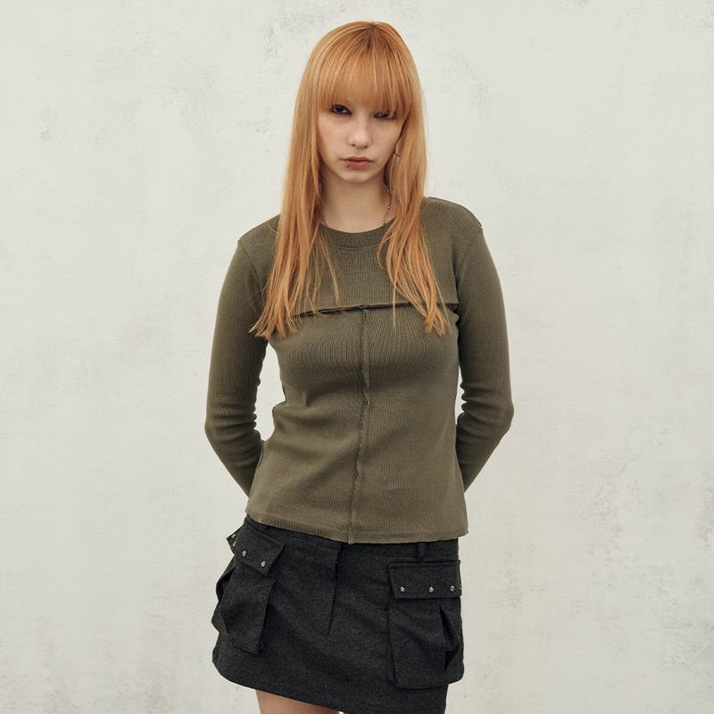 MIDNIGHT MOVE（ミッドナイトムーブ）の「pg アウトTシャツ (カーキ)（トップス）」