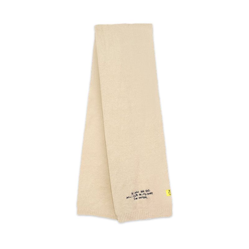 HOLY NUMBER 7(ホーリーナンバーセブン)の「HOLYNUMBER7 X CHOI BYUNGCHAN LETTERING EMBROIDERY MUFFLER_BEIGE(Fashion Accessories)」