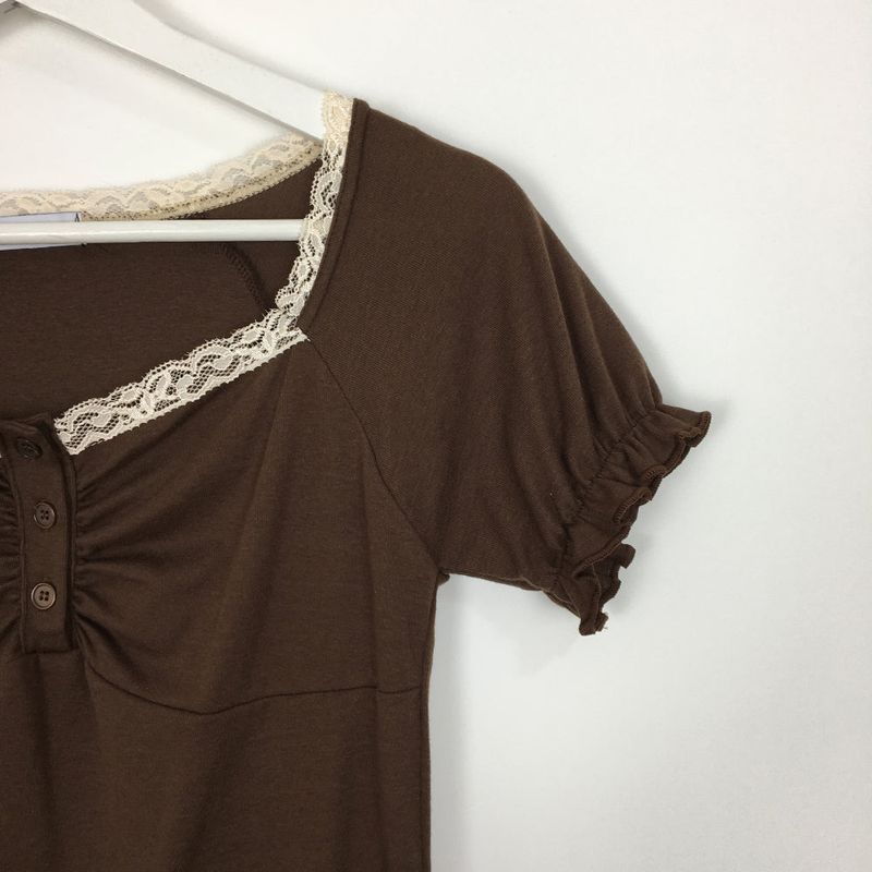 Lace shirring short sleeve(4color)