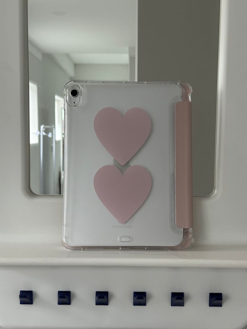 pink heart ipad case