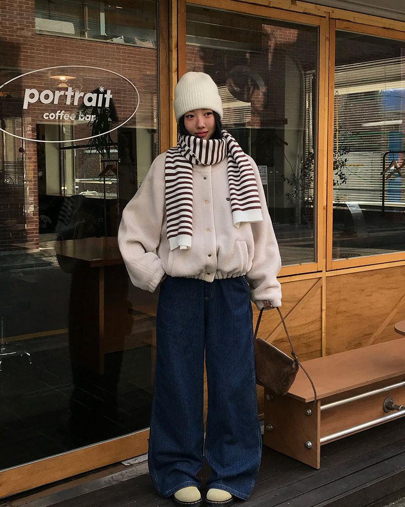 [ORIGINAL] Cable Wool Fleece Jumper