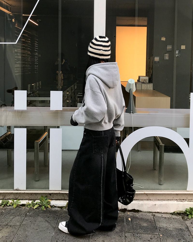 [ORIGINAL] Tibet 2-Way Cropped Hood Zip-Up