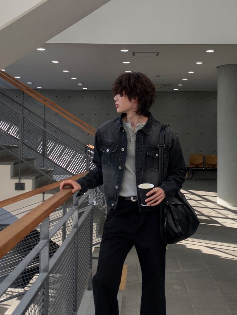[Planning] LMN Lebo Washed Denim Short Jacket (2 colors)