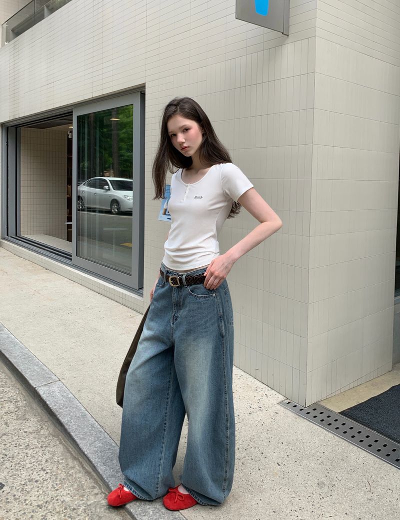 [ORIGINAL] Kor Balloon Denim Summer Wide Pants