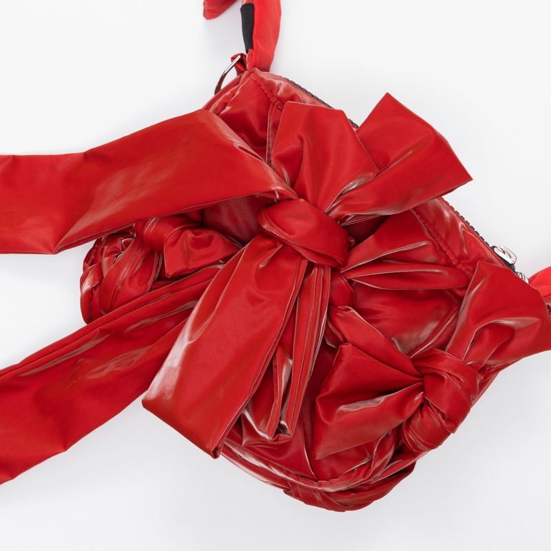 Knotted Micro Padding Bag (Glossy-Red)