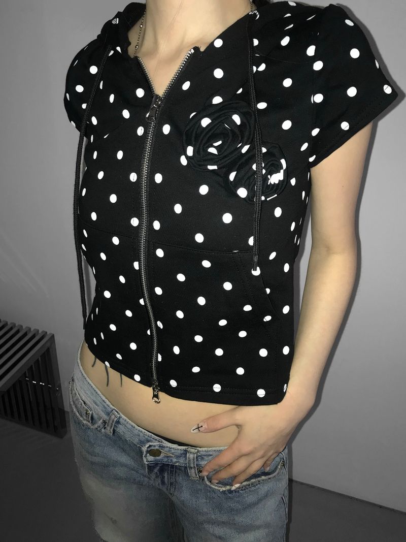 polka dot flower hz(2 color)