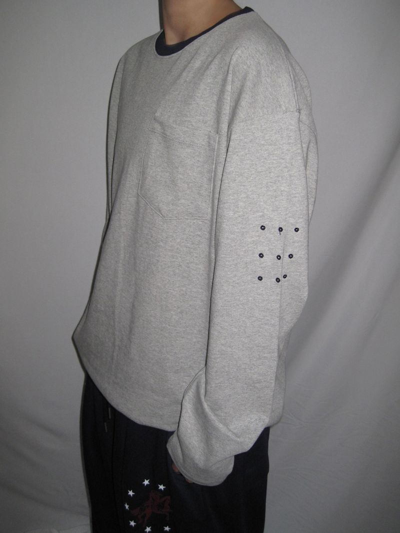 Pocket Contrast Ringer Long Sleeve T-Shirt(4c)