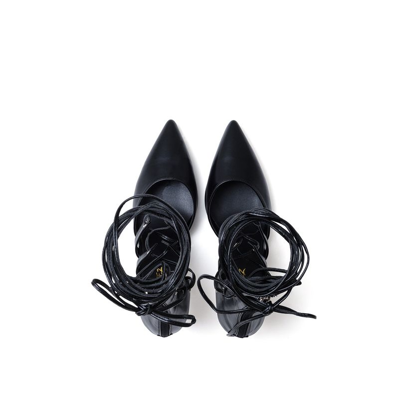 Strap Stiletto Heel(Black)