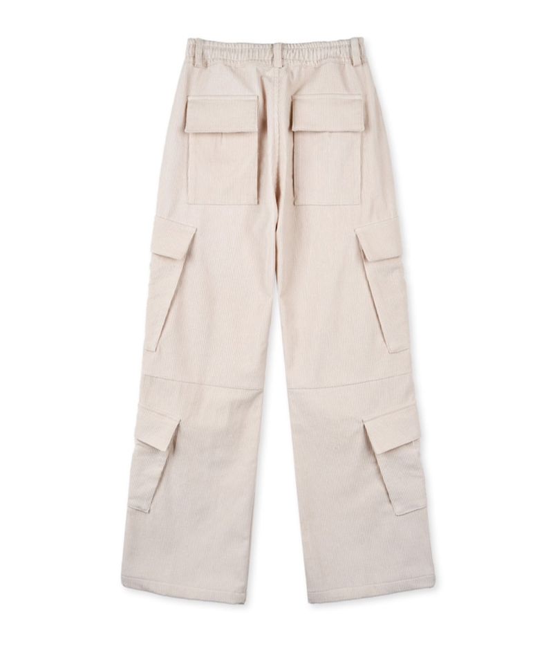 Bluesf Corduroy Cargo Pants - Cream