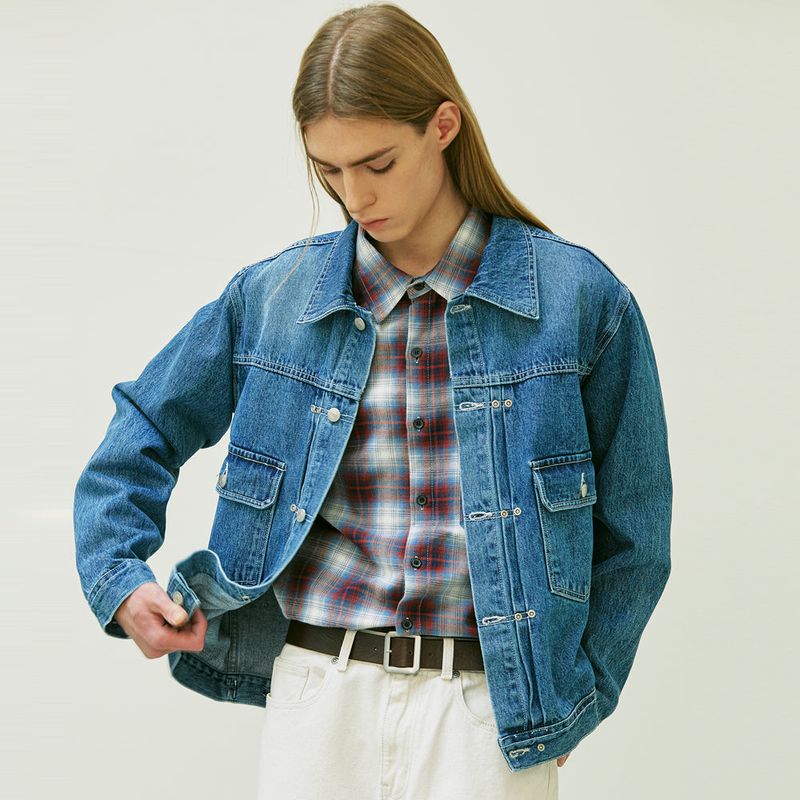 RIVETED 2ND TYPE DENIM JACKET BLUE