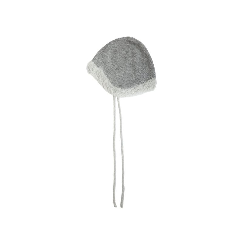Furry Knit Trooper Hat (grey)