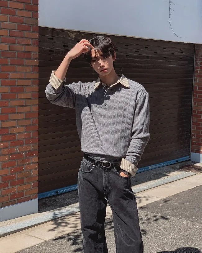 Cannon More Henley Neck Knit