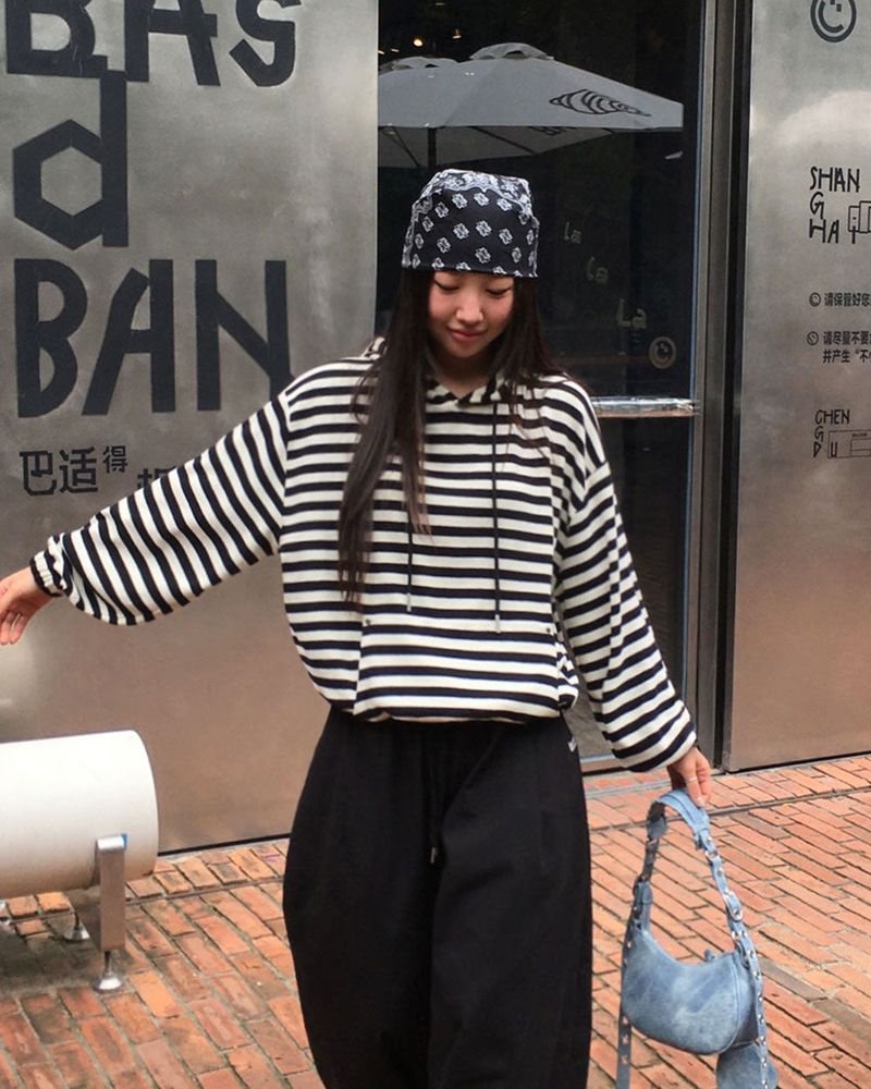 Fiction Stripe Hoodie