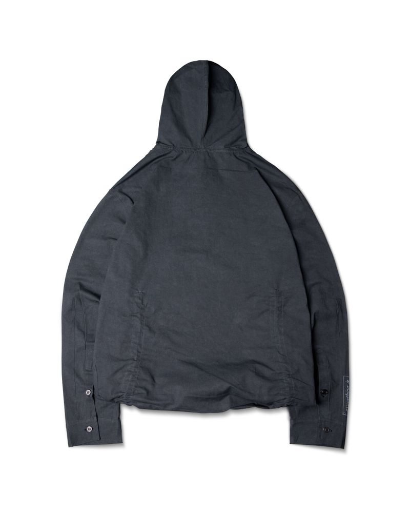 TMPRARY NAVY HOOD SHIRT