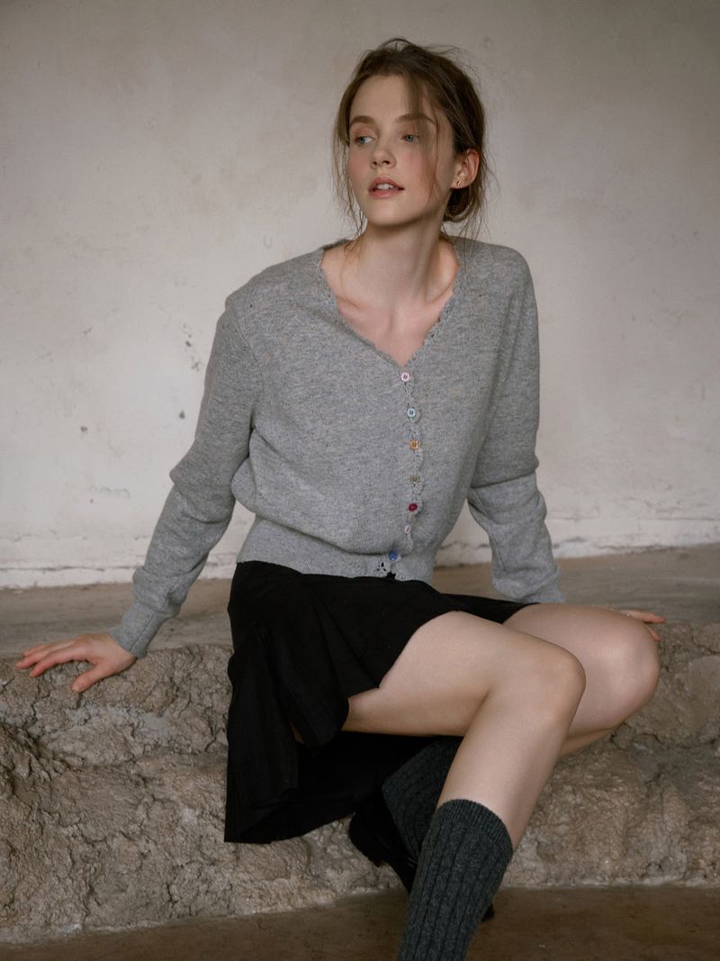 SALENA wool v neck cardigan