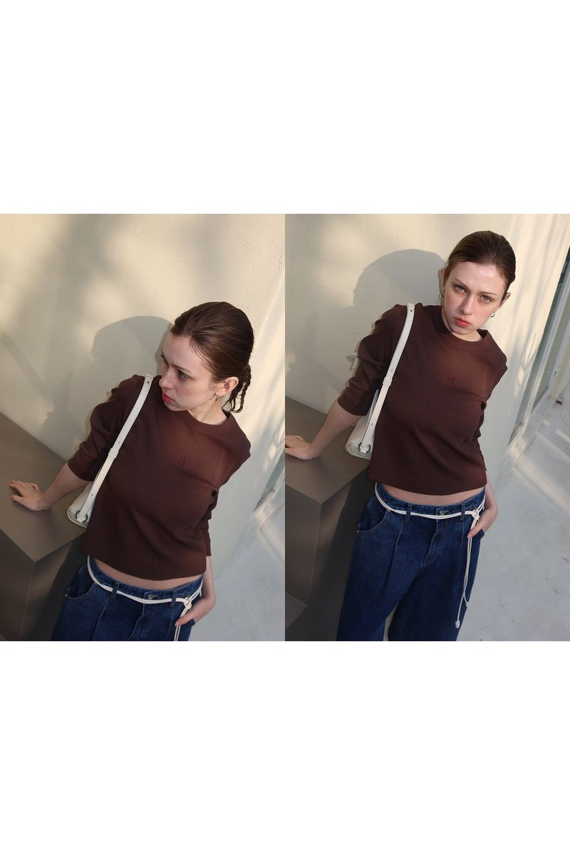 SILKET BIO 3/4 TOP_BROWN