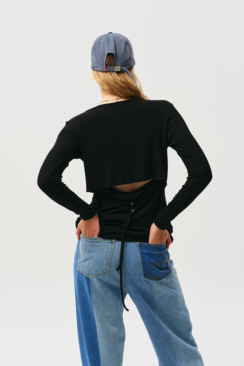 CHERRY WASHING DENIM PANTS [INDIGO BLUE]