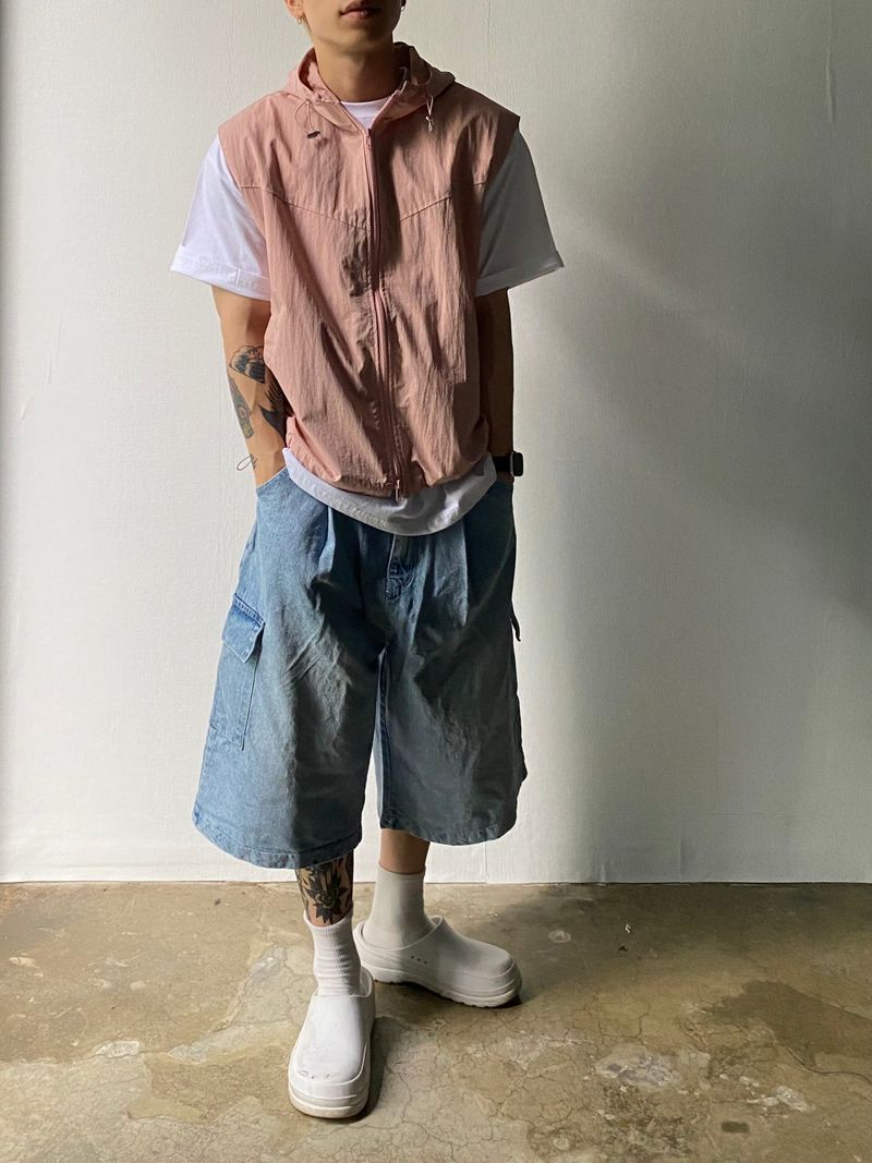 Cap Hooded Nylon Vest 4C