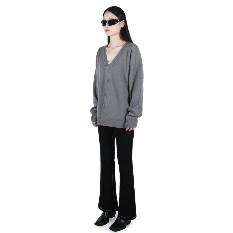 OVERSIZED CARDIGAN GRAY