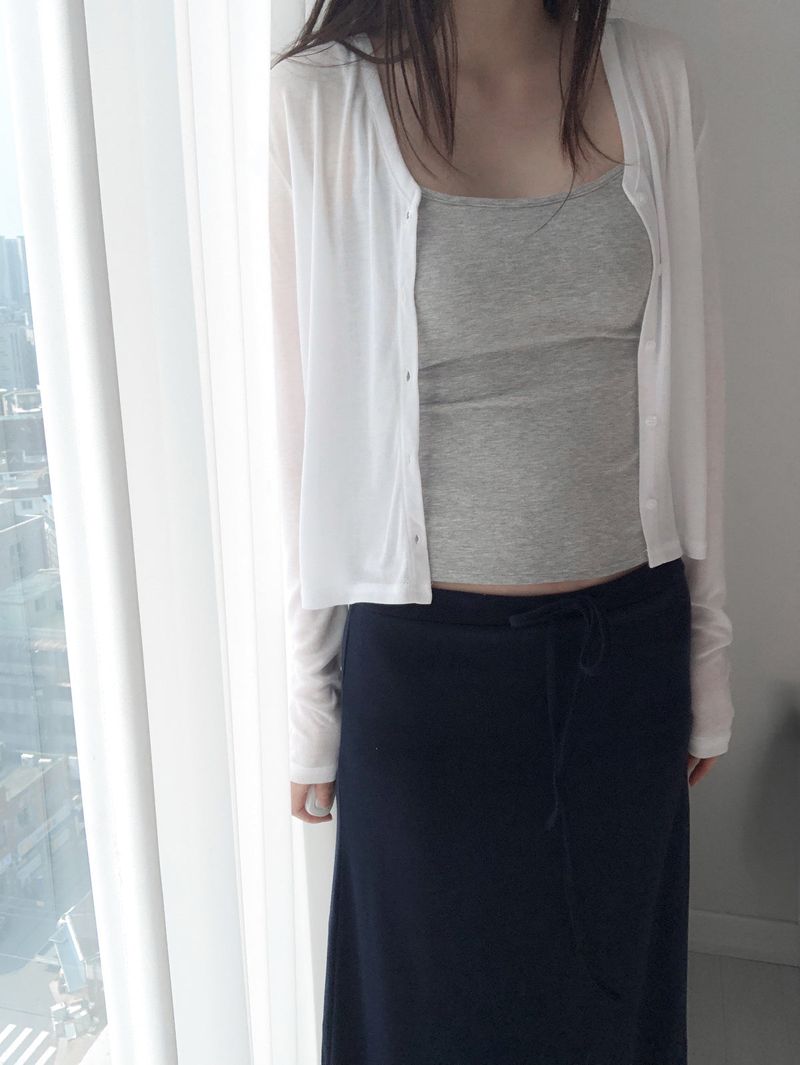 tencel sheer cadigan (3c)