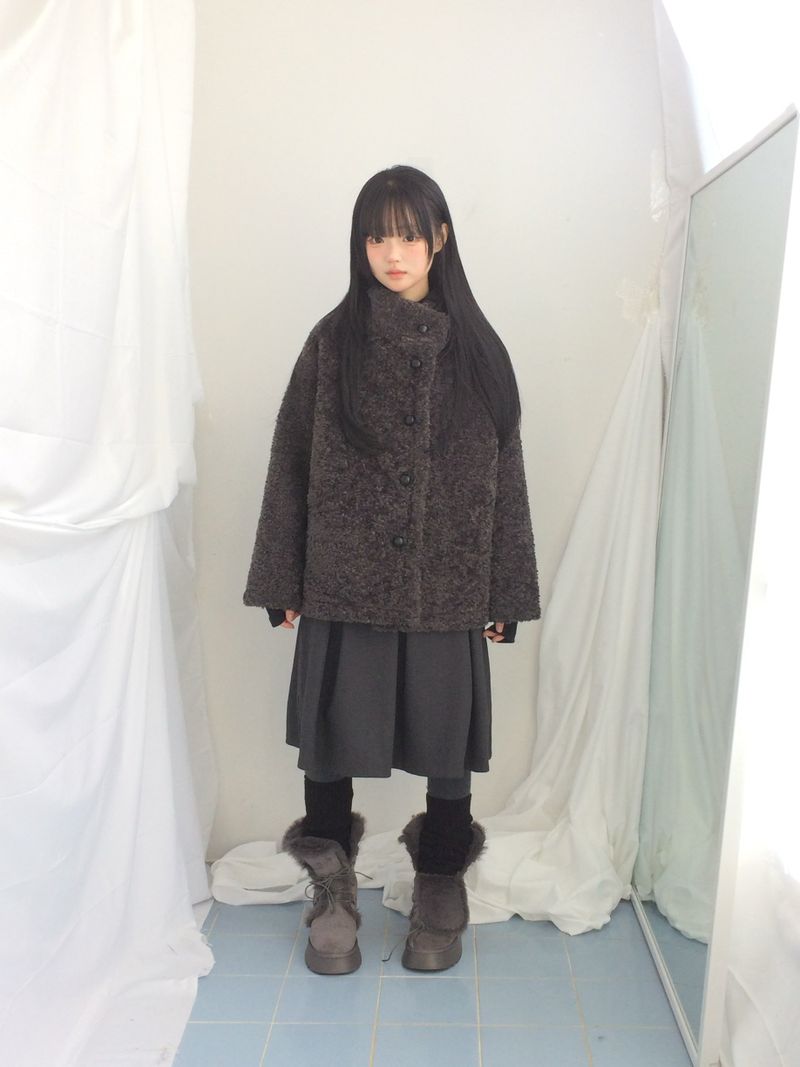 Fingerhole line hooded half zipup