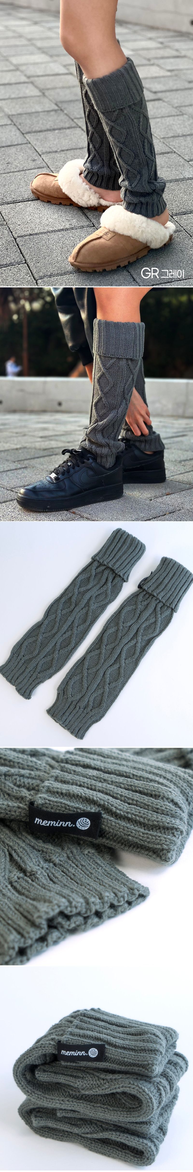drawing knit Leg Warmer 3colors