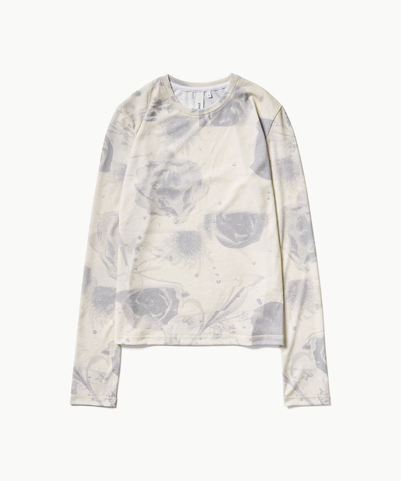 Flower Photo Printed Top - Lemon