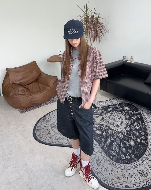 Arpa Front Button Bermuda Denim Pants