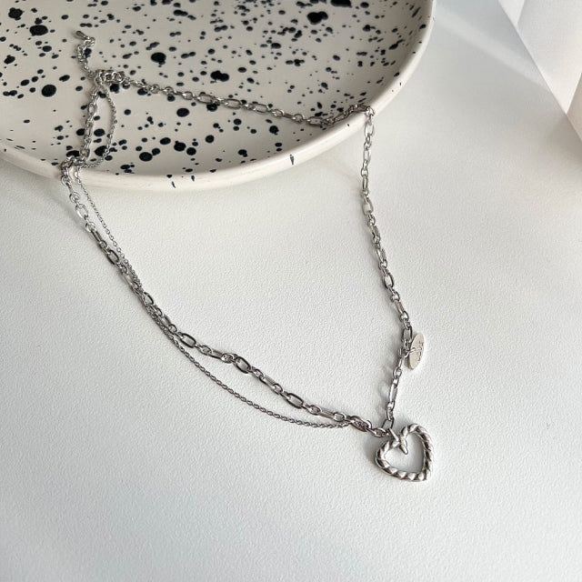 havo Bold, two-line chain, kitsch, hip, heart necklace