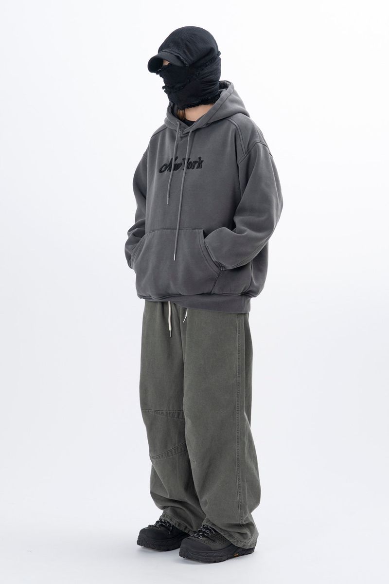 Lever Knee Pintuck Washed Cotton Pants