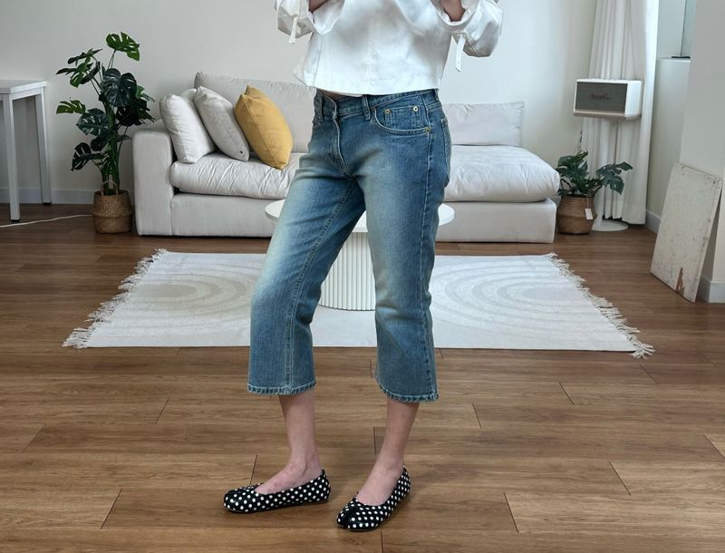 capri denim pants