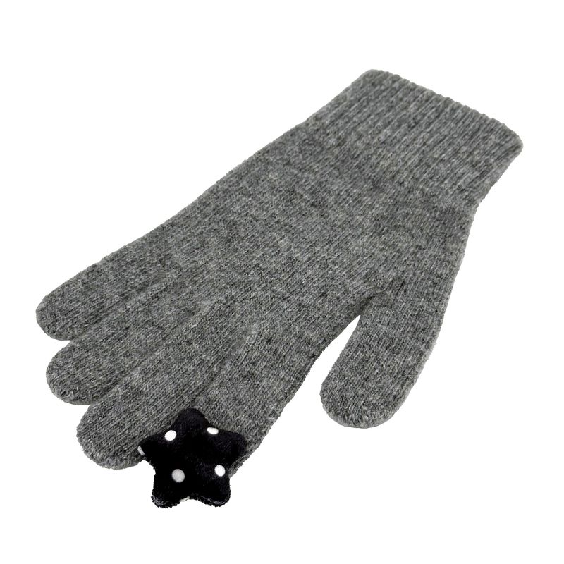 Star Wool Gloves [Grey Dot]