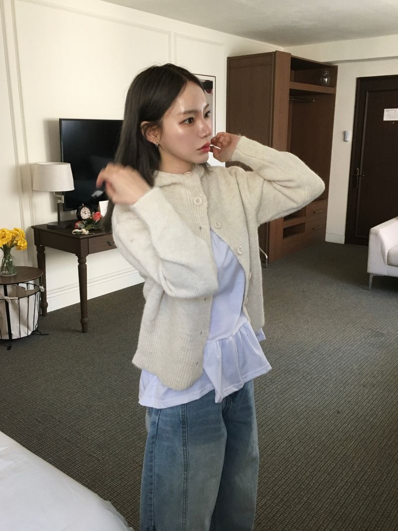 Marron Wool Golji Hooded Cardigan (4c)