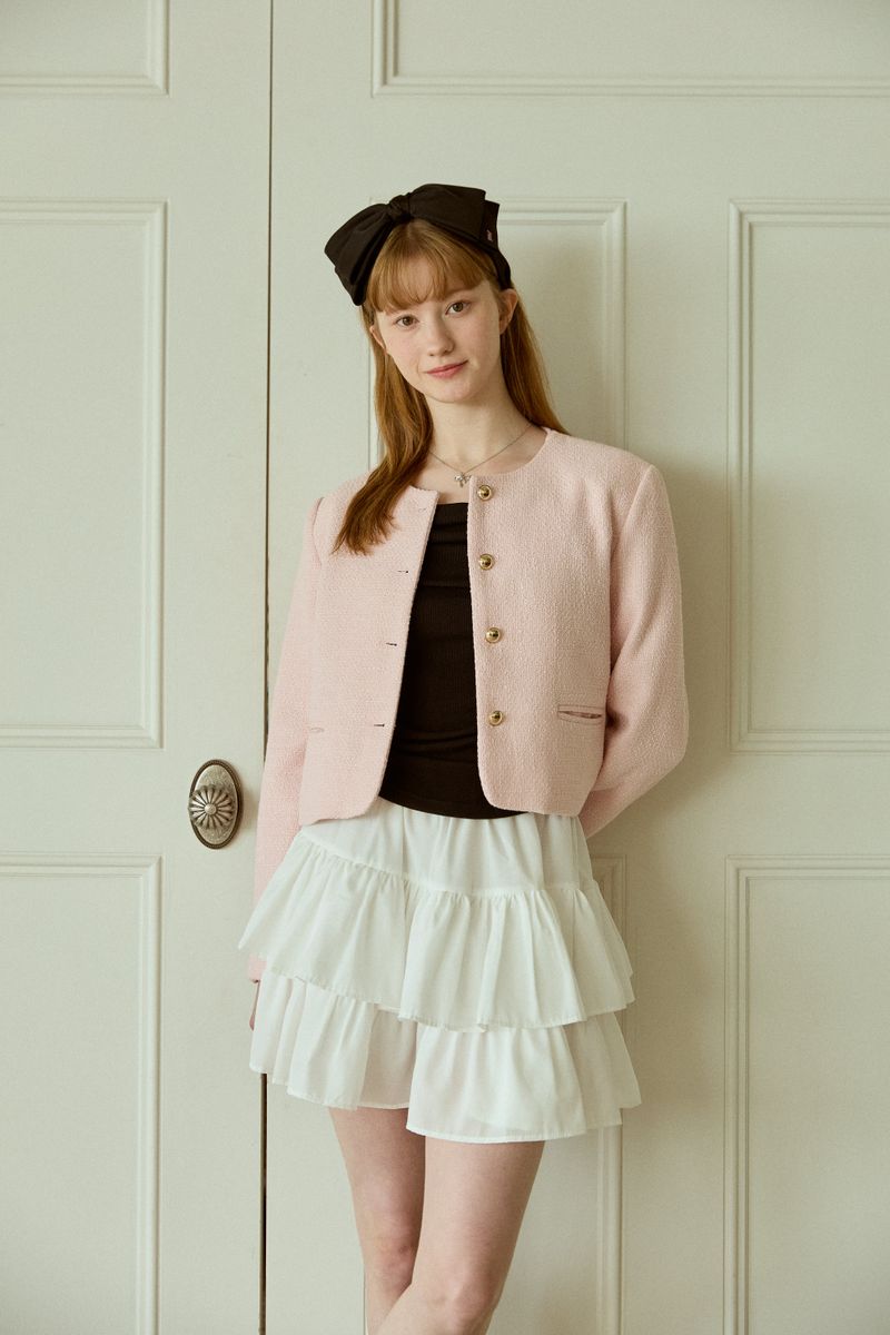 TIDY ROUND TWEED JACKET