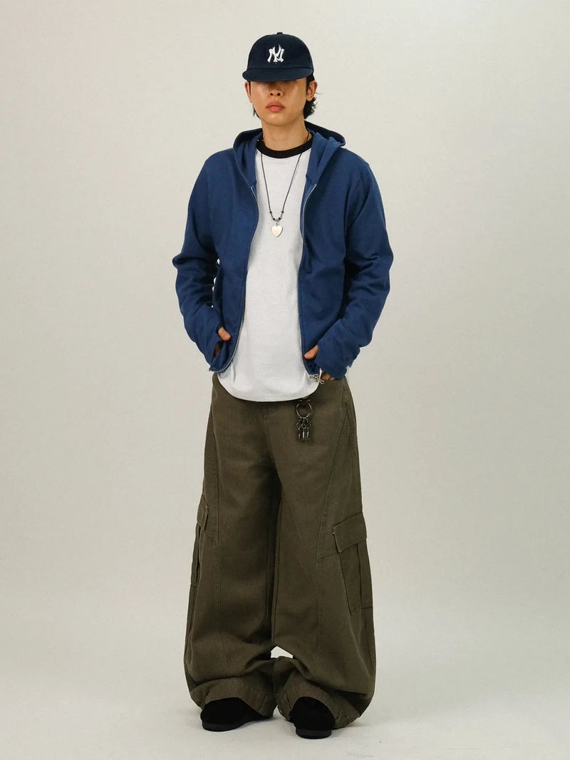 HP Curved Cargo Denim Pants