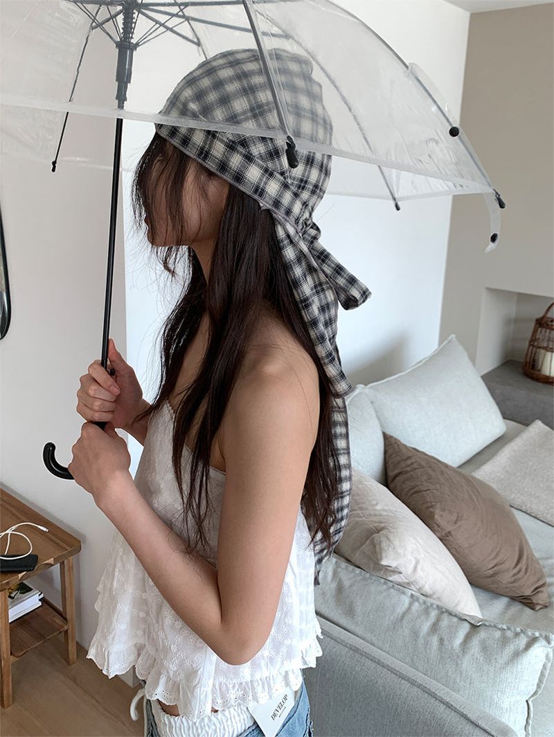 CHECK HAIR SCARF (2C)