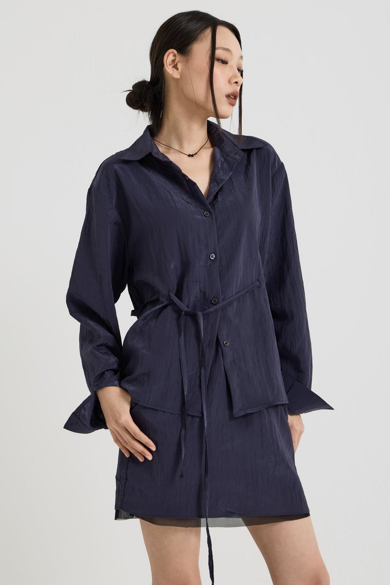 vadefy（ベイディフィー）の「Sheer String Blouse, Charcoal（Tops）」