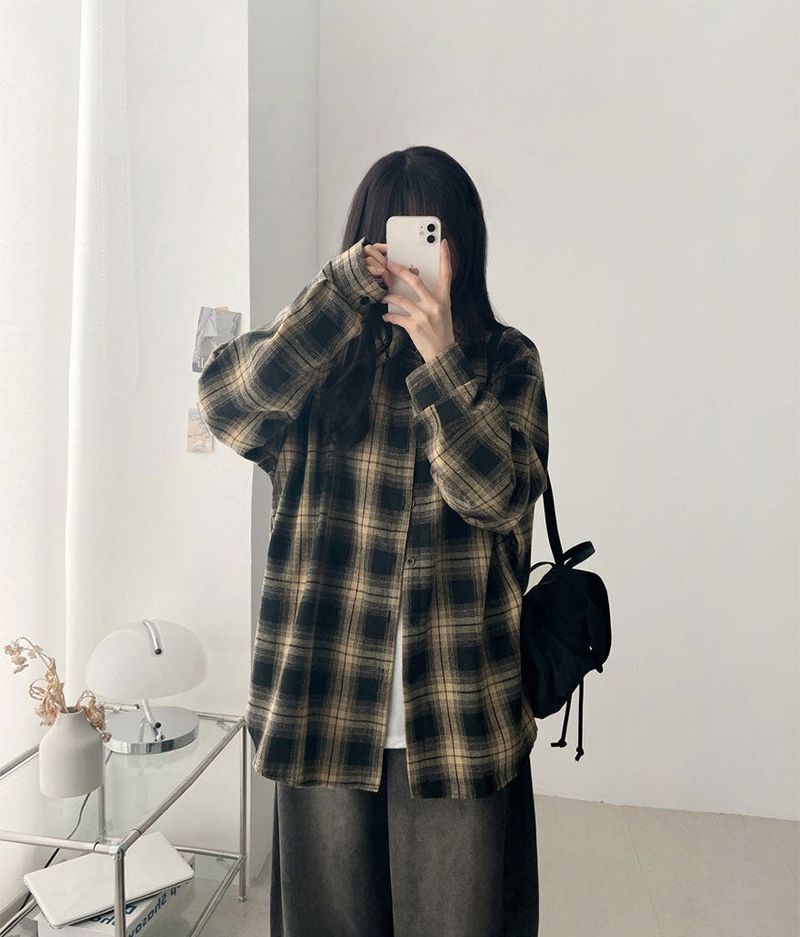 Lue Loose Fit Checkered Shirt