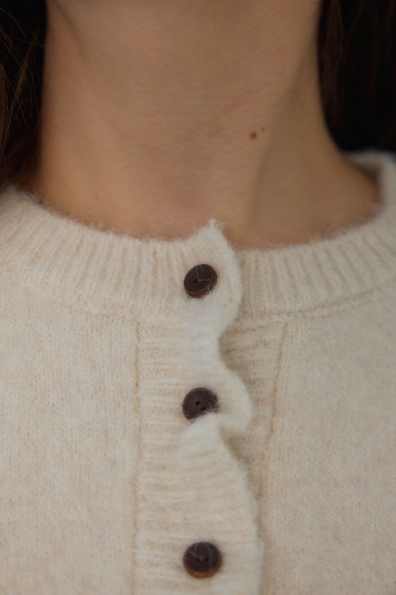 FROST FRILL KNIT CARDIGAN