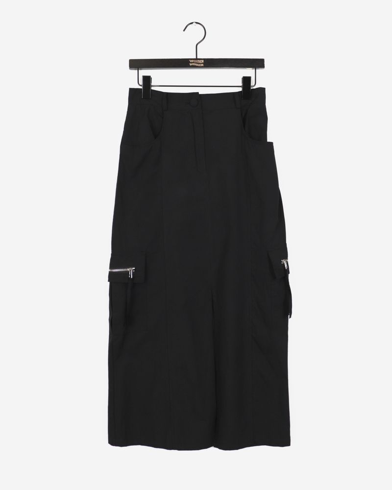 Botto cargo pocket slit long skirt