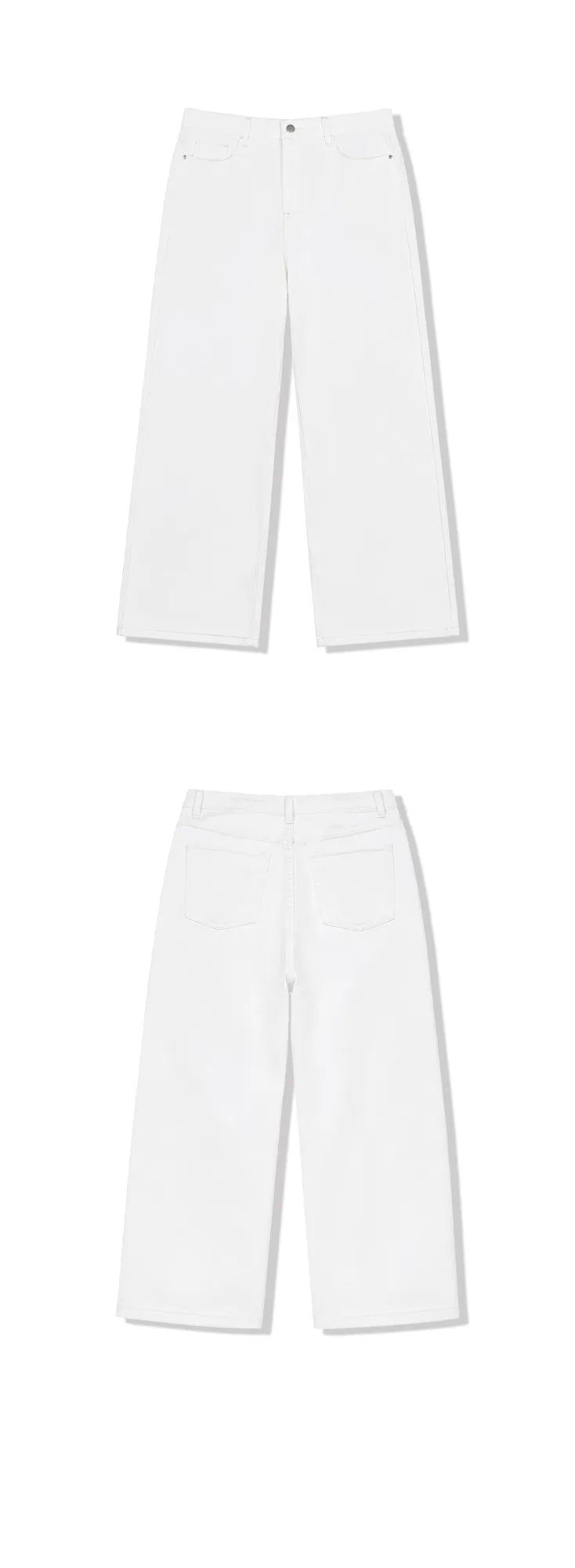 basic washing wide cotton pants (white)