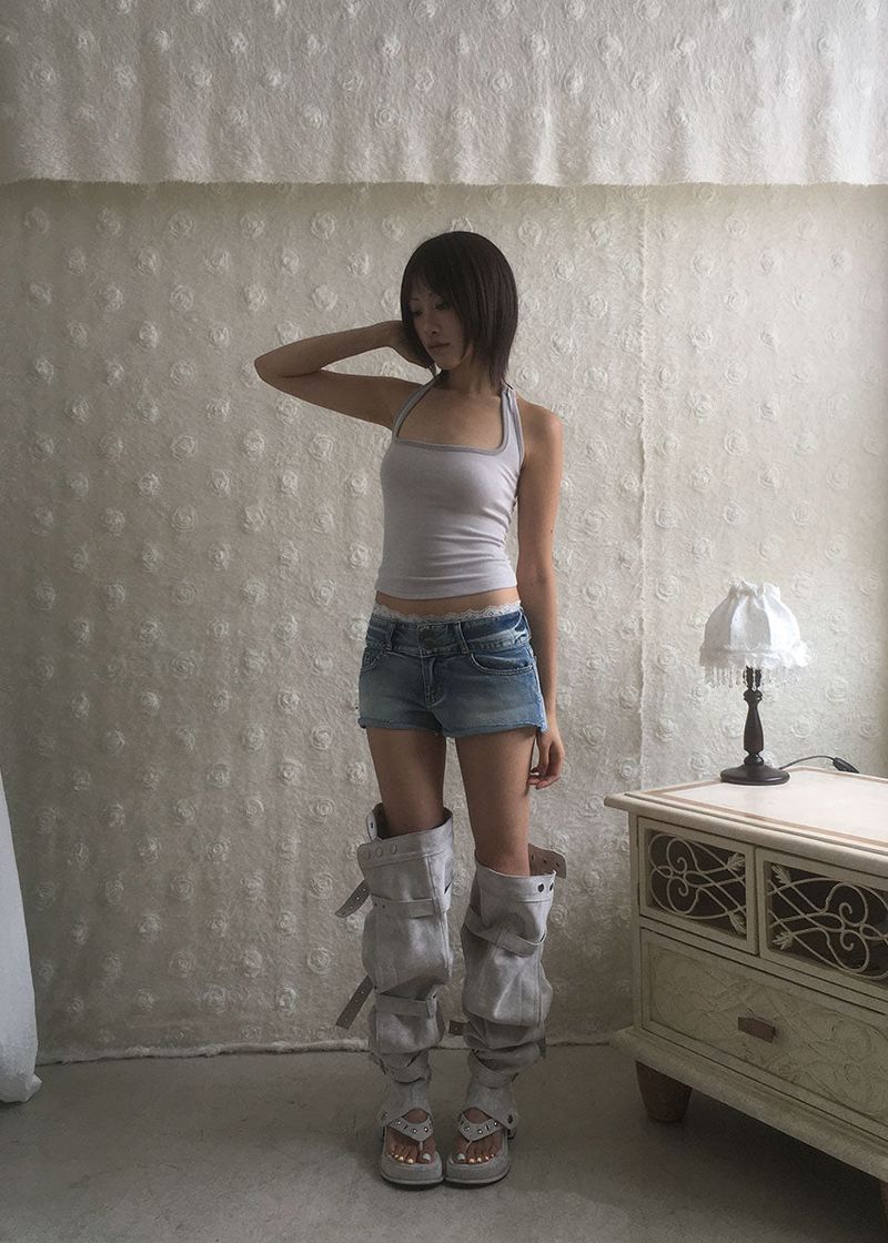 DESERT LOW DENIM SHORTS (S-L)